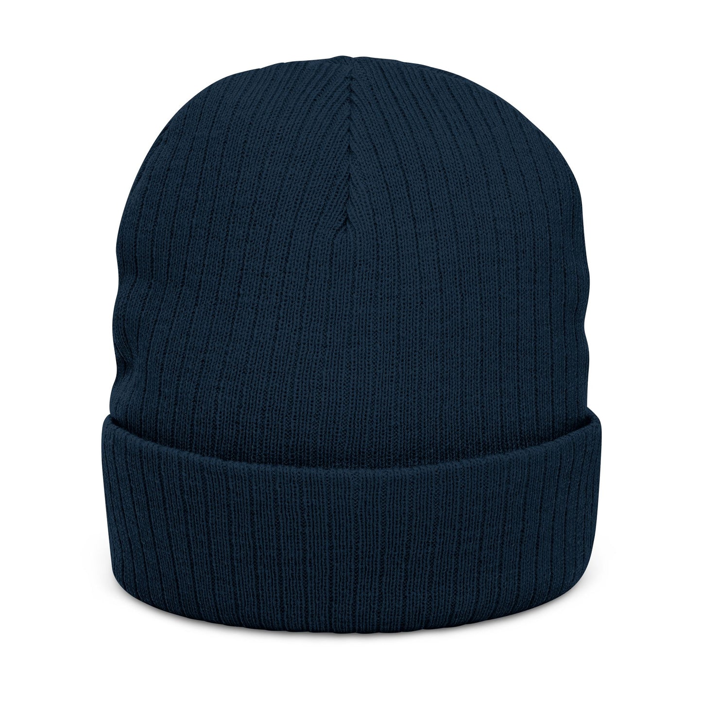 Embroidered "Pretty Boy" Red Heart Beanie - Ribbed Knit Cuffed Winter Hat