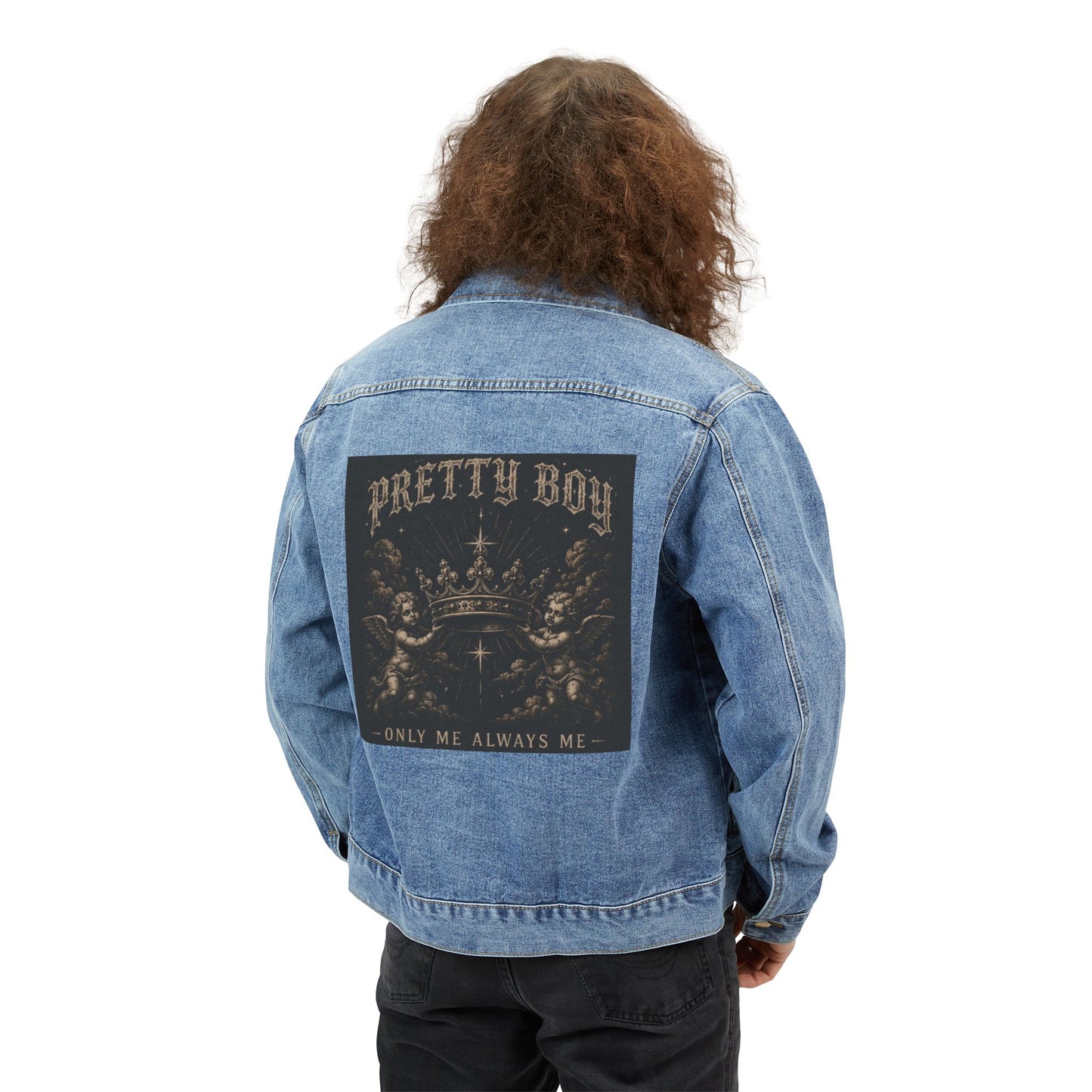 Denim Jacket — 'Pretty Boy' Vintage Surf Patch Back Print