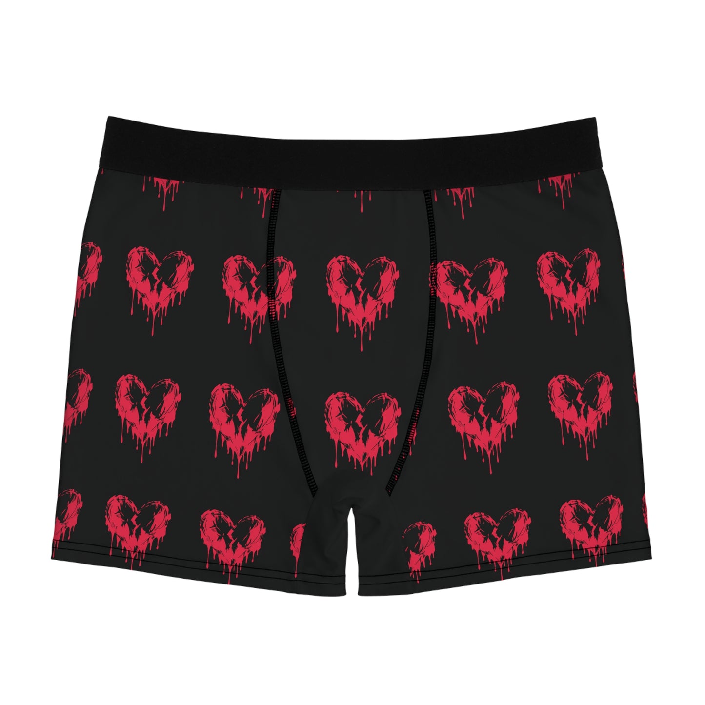 Dripping Heart Boxer Briefs - Men's Valentine's Day Gothic Underwear