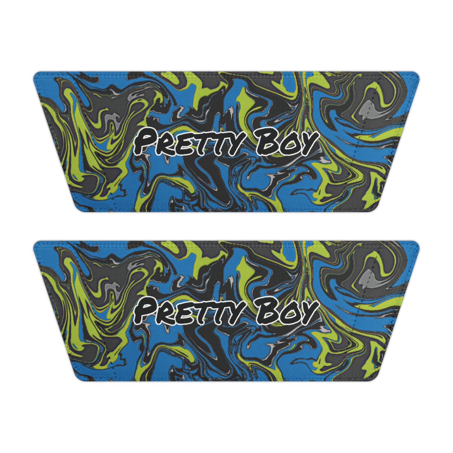 Slide Sandals — White Removable‑Strap Slides with 'Pretty Boy' Text