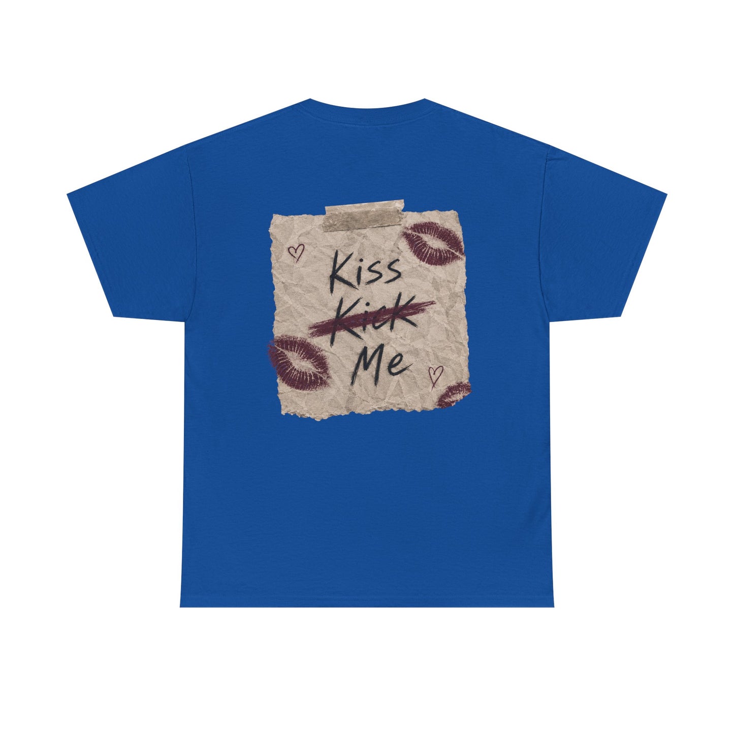 Kiss Me Tee — Romantic Lip Print Graphic T-Shirt