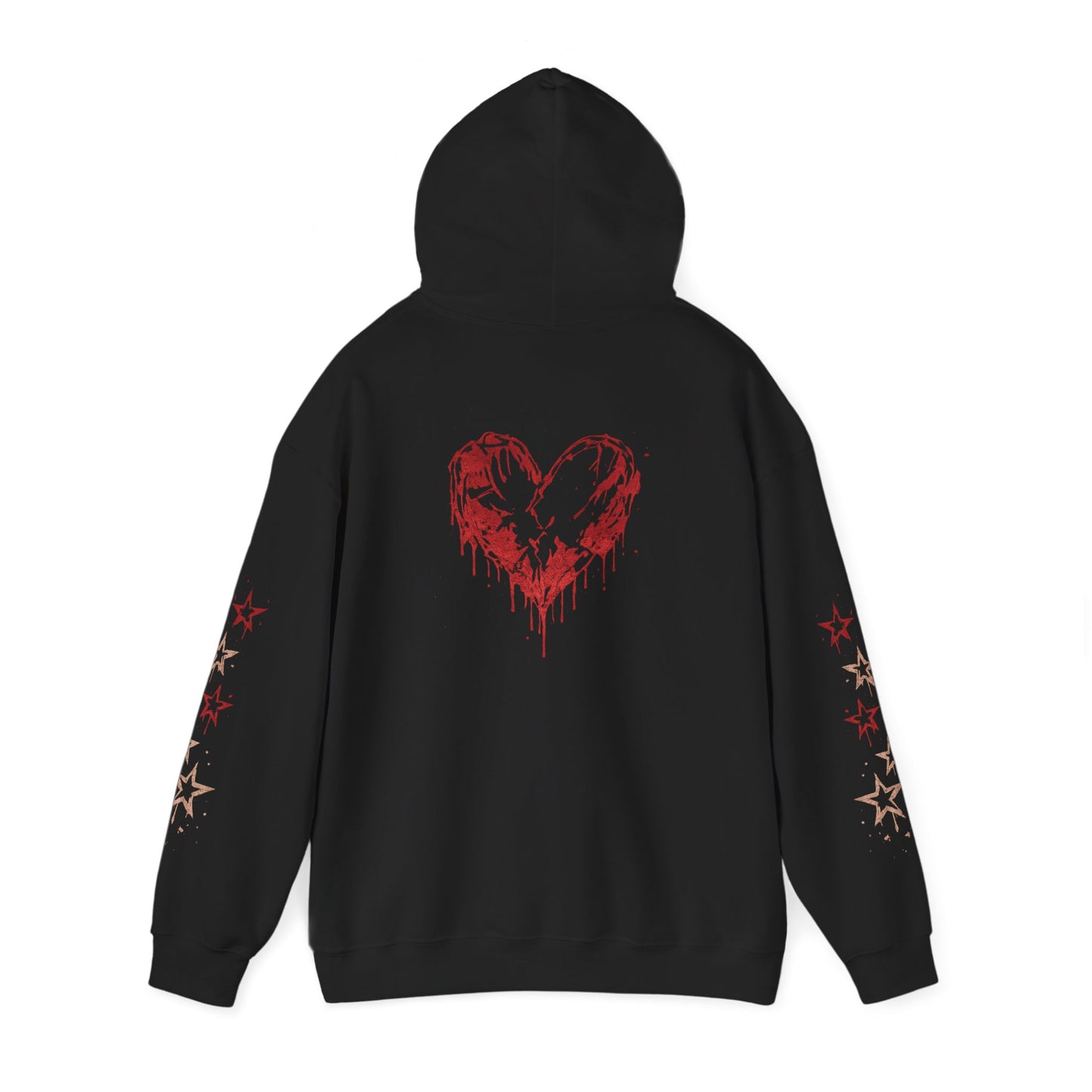 Heart Drip Hoodie – "Little Miss Heart" Distressed Heart Graphic Pullover