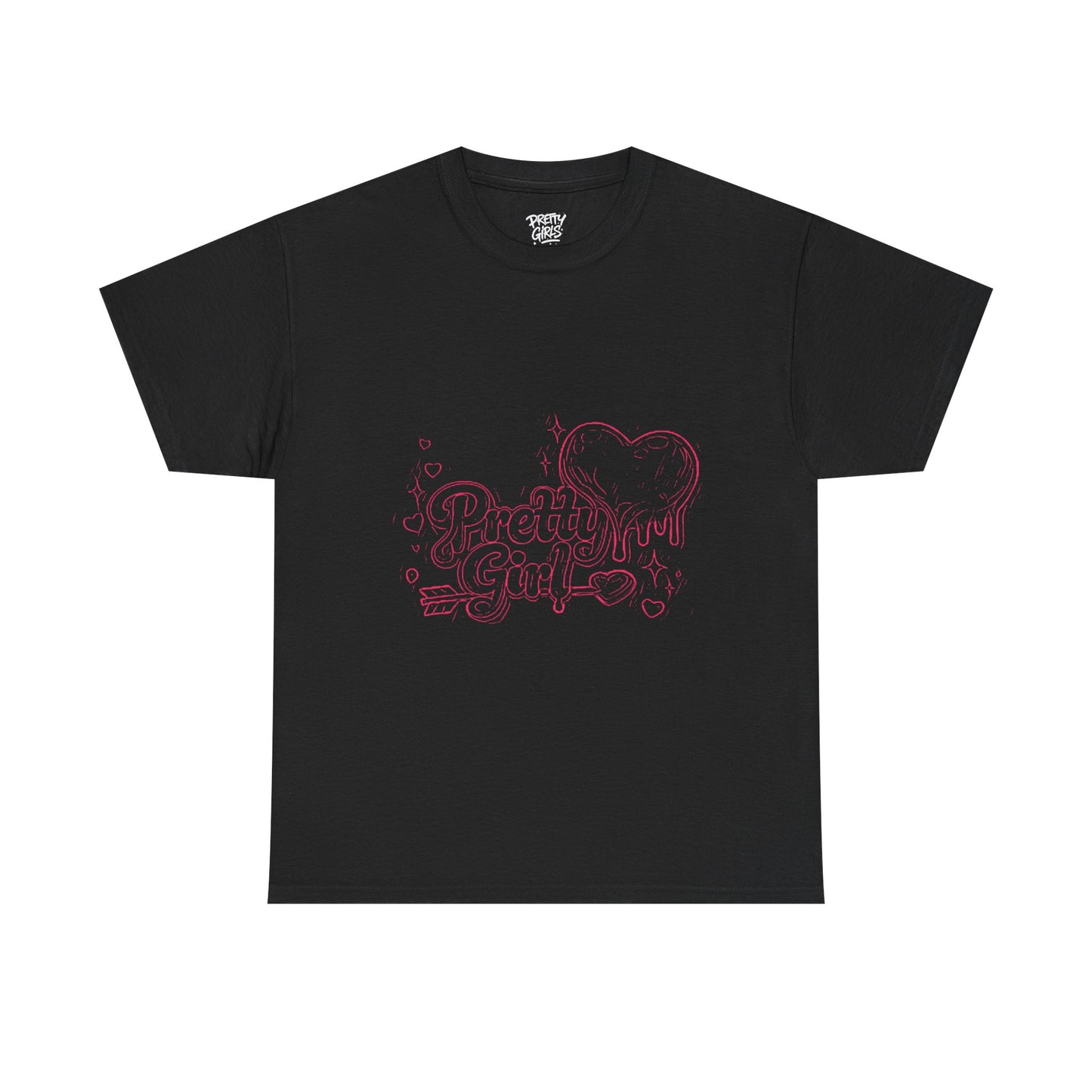 Pretty Girl Graphic Tee — Cute Pink Heart Aesthetic T-Shirt