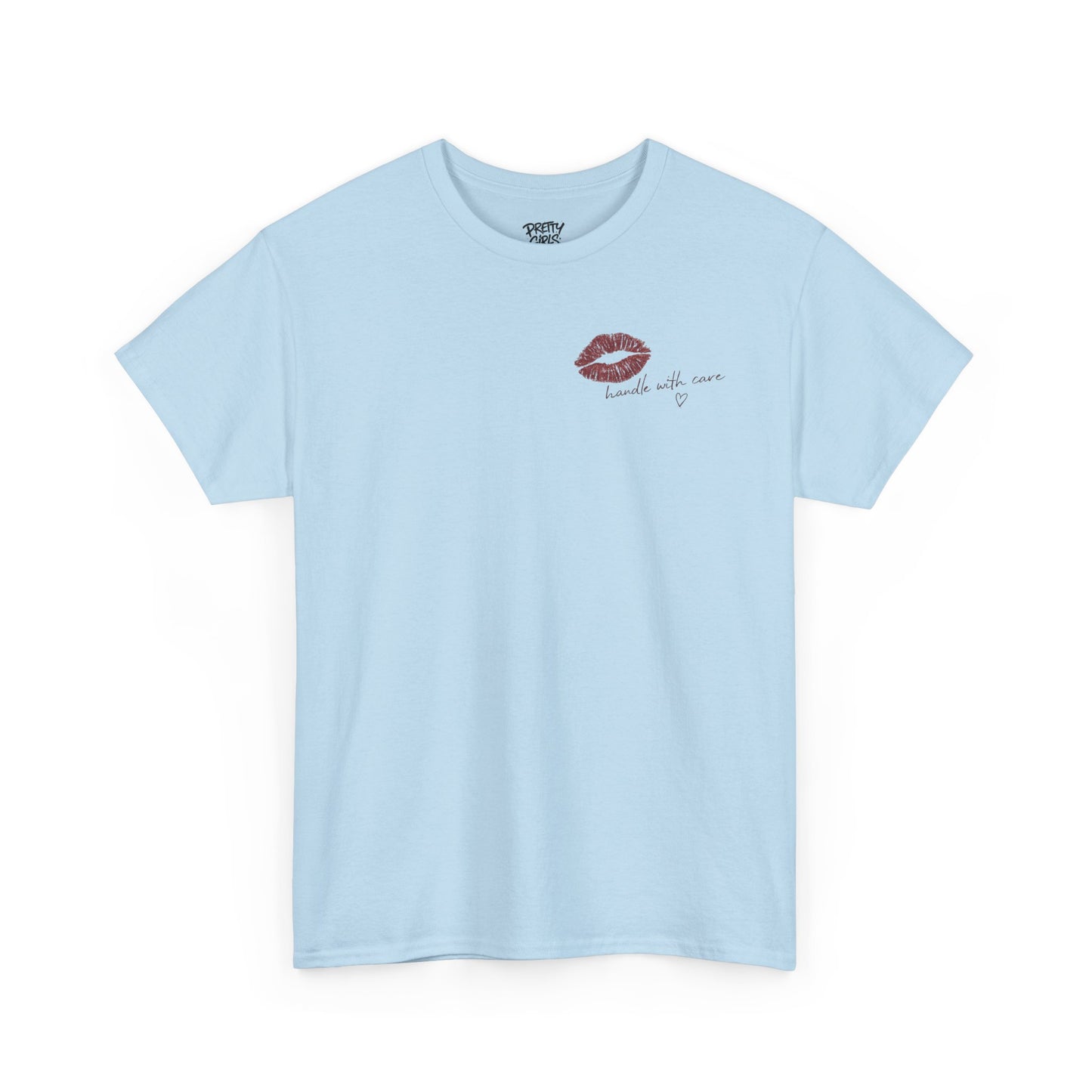 Kiss Me Tee — Romantic Lip Print Graphic T-Shirt