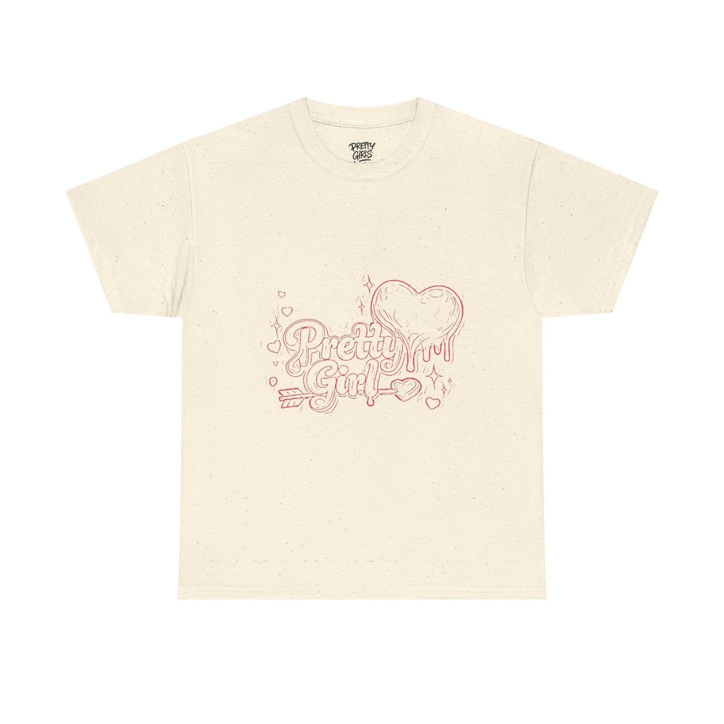 Pretty Girl Graphic Tee — Cute Pink Heart Aesthetic T-Shirt