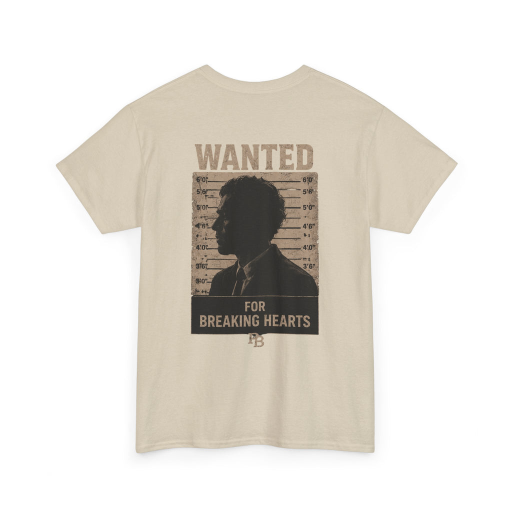 Wanted For Breaking Hearts Tee — Vintage Mugshot Graphic T‑Shirt