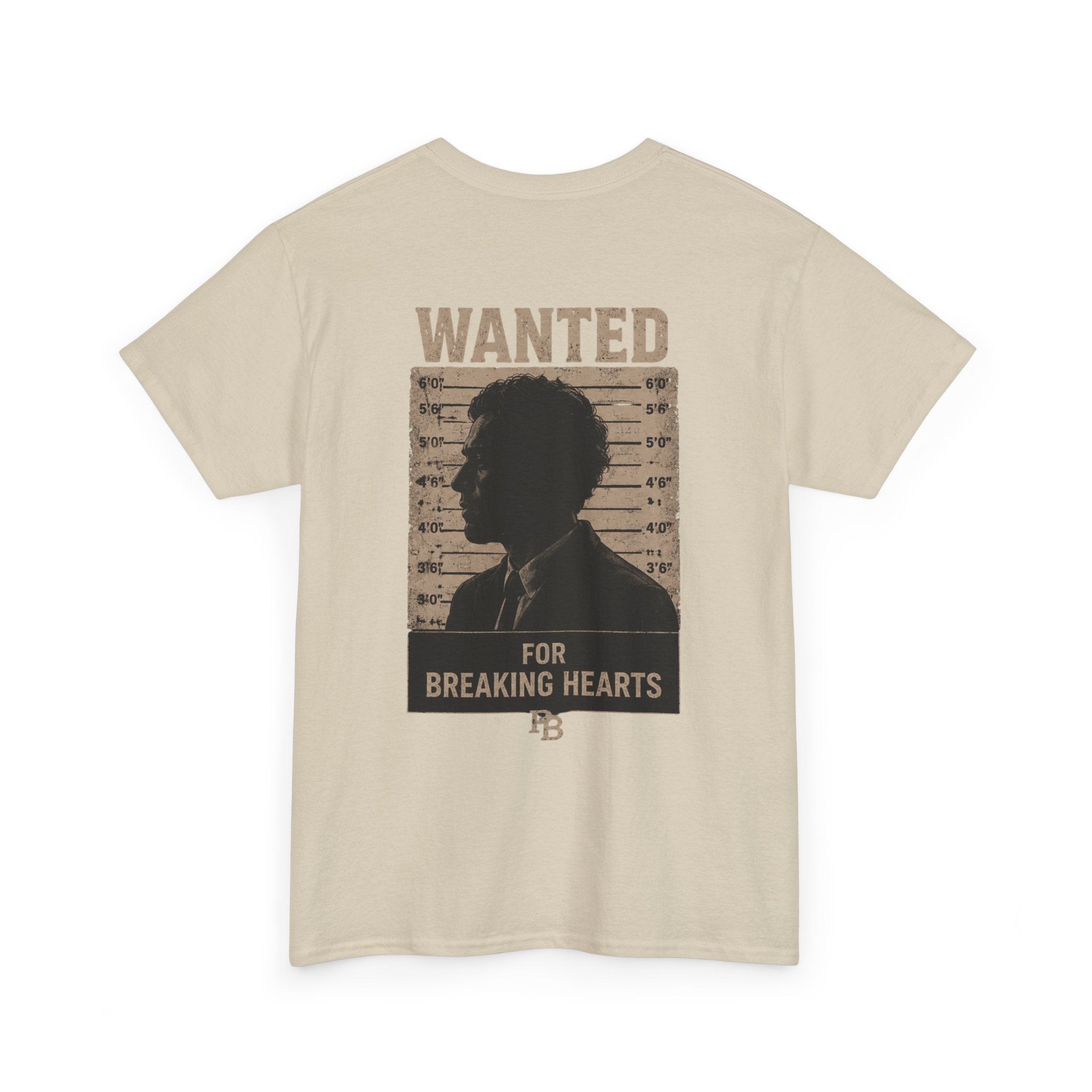 Wanted For Breaking Hearts Tee — Vintage Mugshot Graphic T‑Shirt