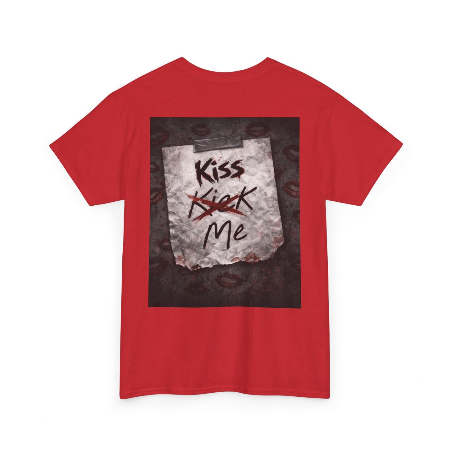T-Shirt — 'Kiss Me' Grunge Note Graphic Tee