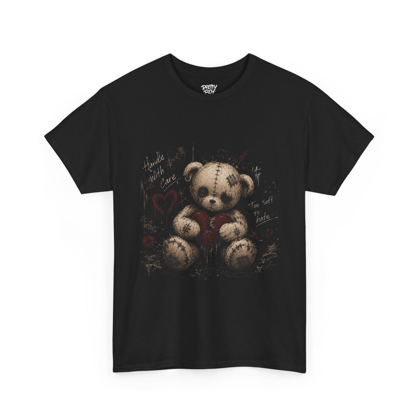 T-Shirt — Gothic Teddy Bear “Pretty Things Break Quietly” Graphic Tee