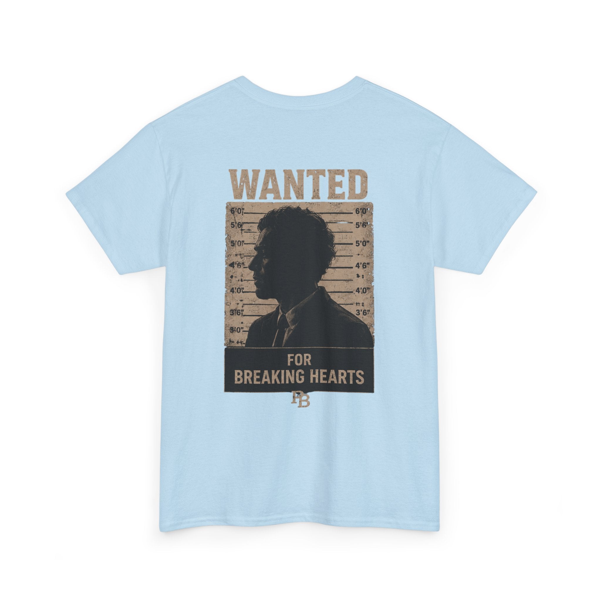 Wanted For Breaking Hearts Tee — Vintage Mugshot Graphic T‑Shirt