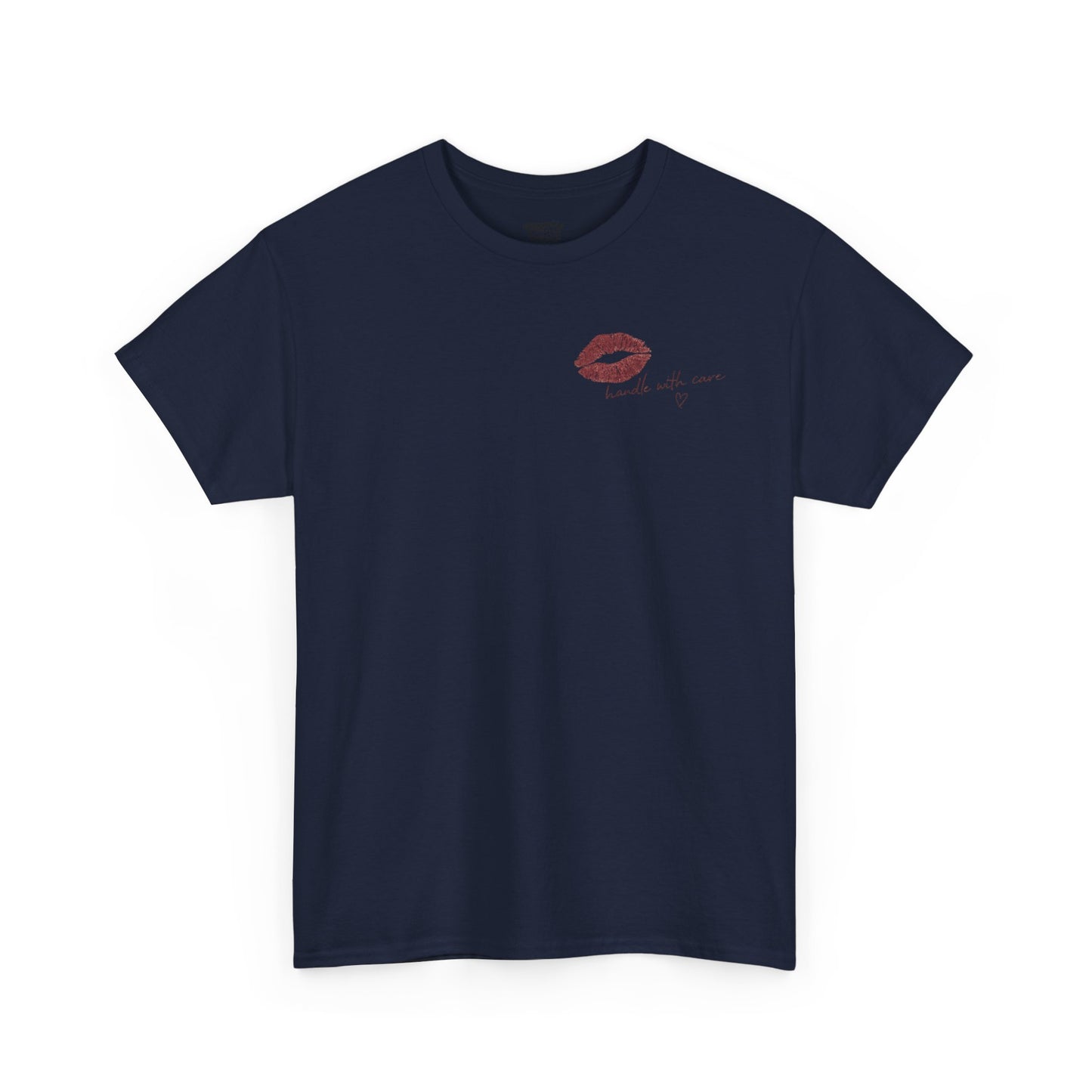 Kiss Me Tee — Romantic Lip Print Graphic T-Shirt