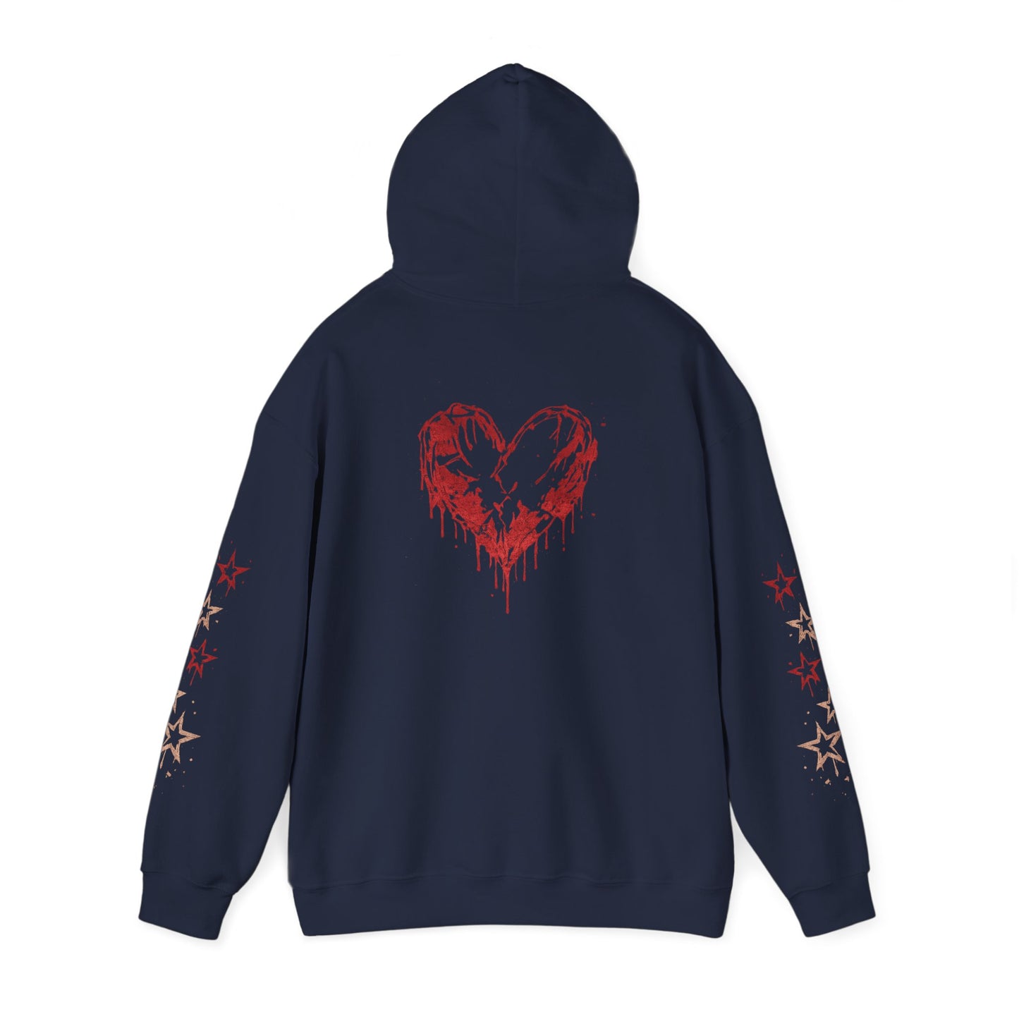 Heart Drip Hoodie – "Little Miss Heart" Distressed Heart Graphic Pullover