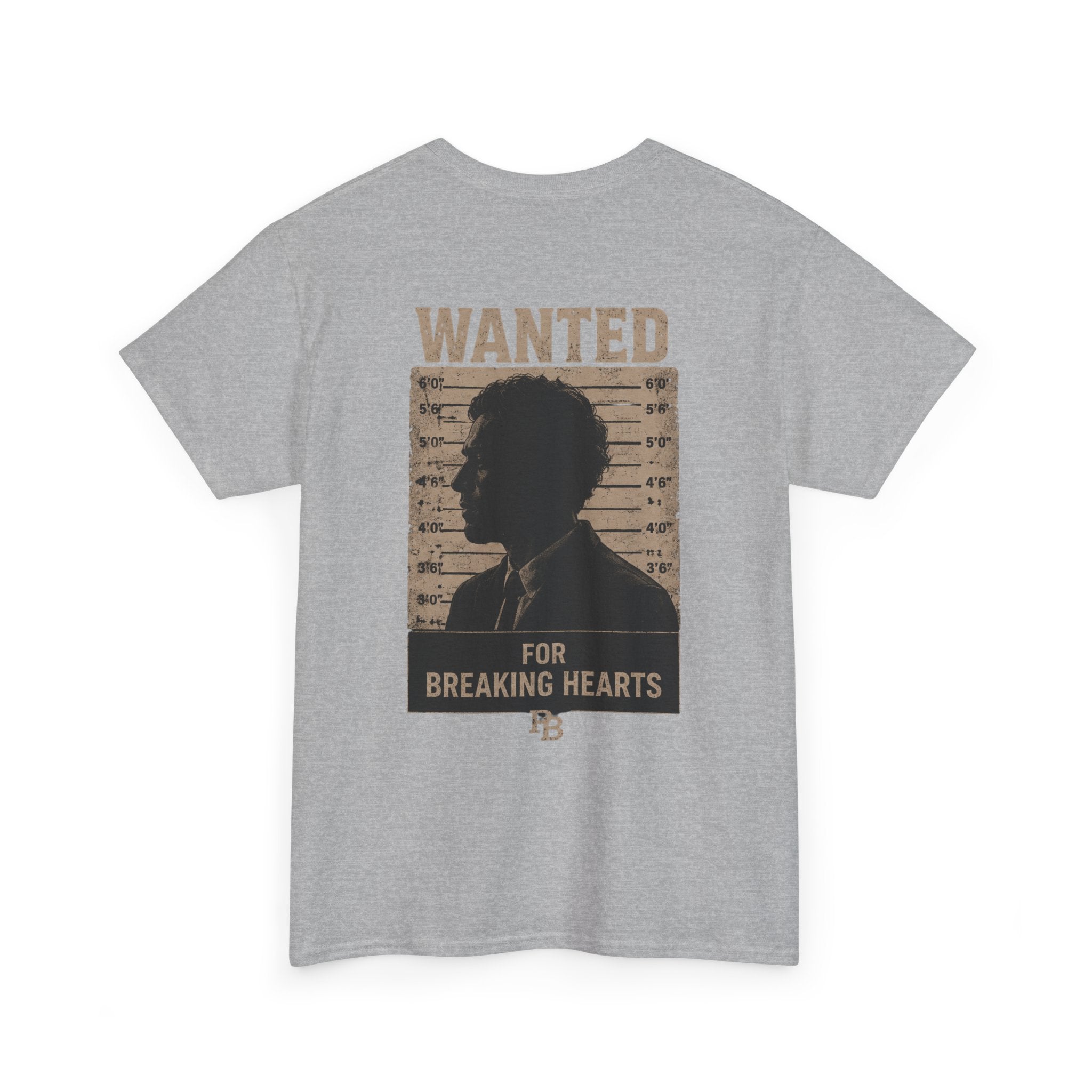 Wanted For Breaking Hearts Tee — Vintage Mugshot Graphic T‑Shirt
