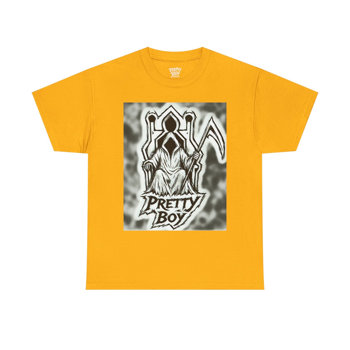 Pretty Boy Grim Reaper Tee — Gothic Streetwear Graphic T-Shirt