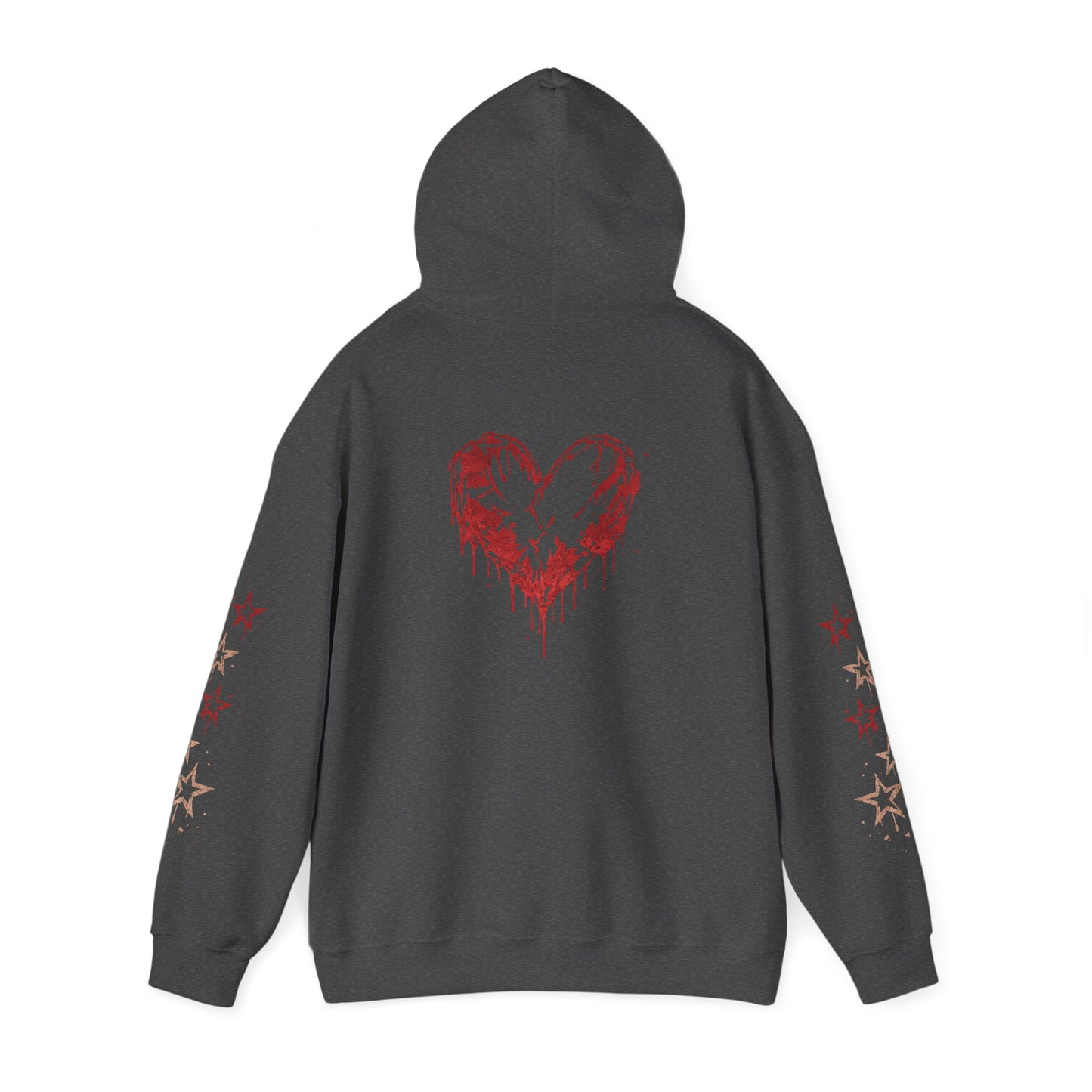 Heart Drip Hoodie – "Little Miss Heart" Distressed Heart Graphic Pullover