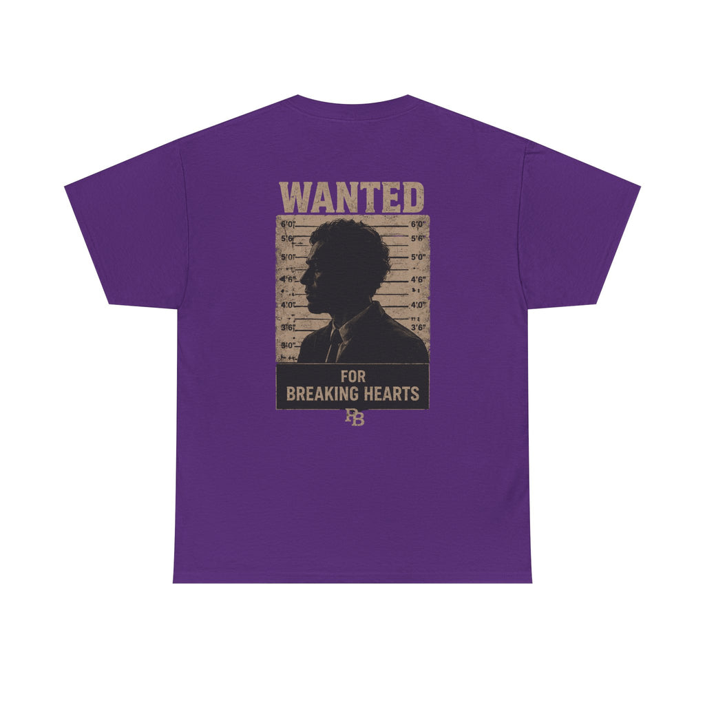 Wanted For Breaking Hearts Tee — Vintage Mugshot Graphic T‑Shirt