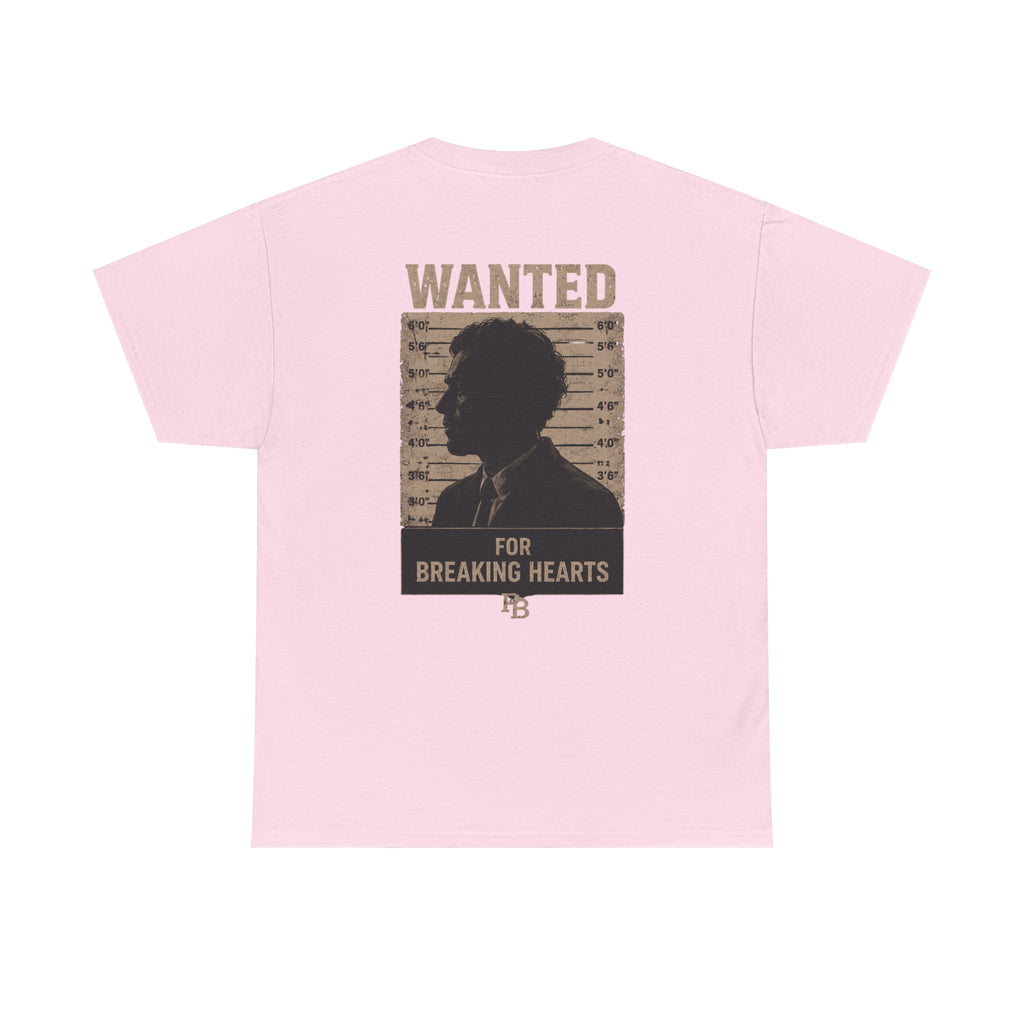 Wanted For Breaking Hearts Tee — Vintage Mugshot Graphic T‑Shirt