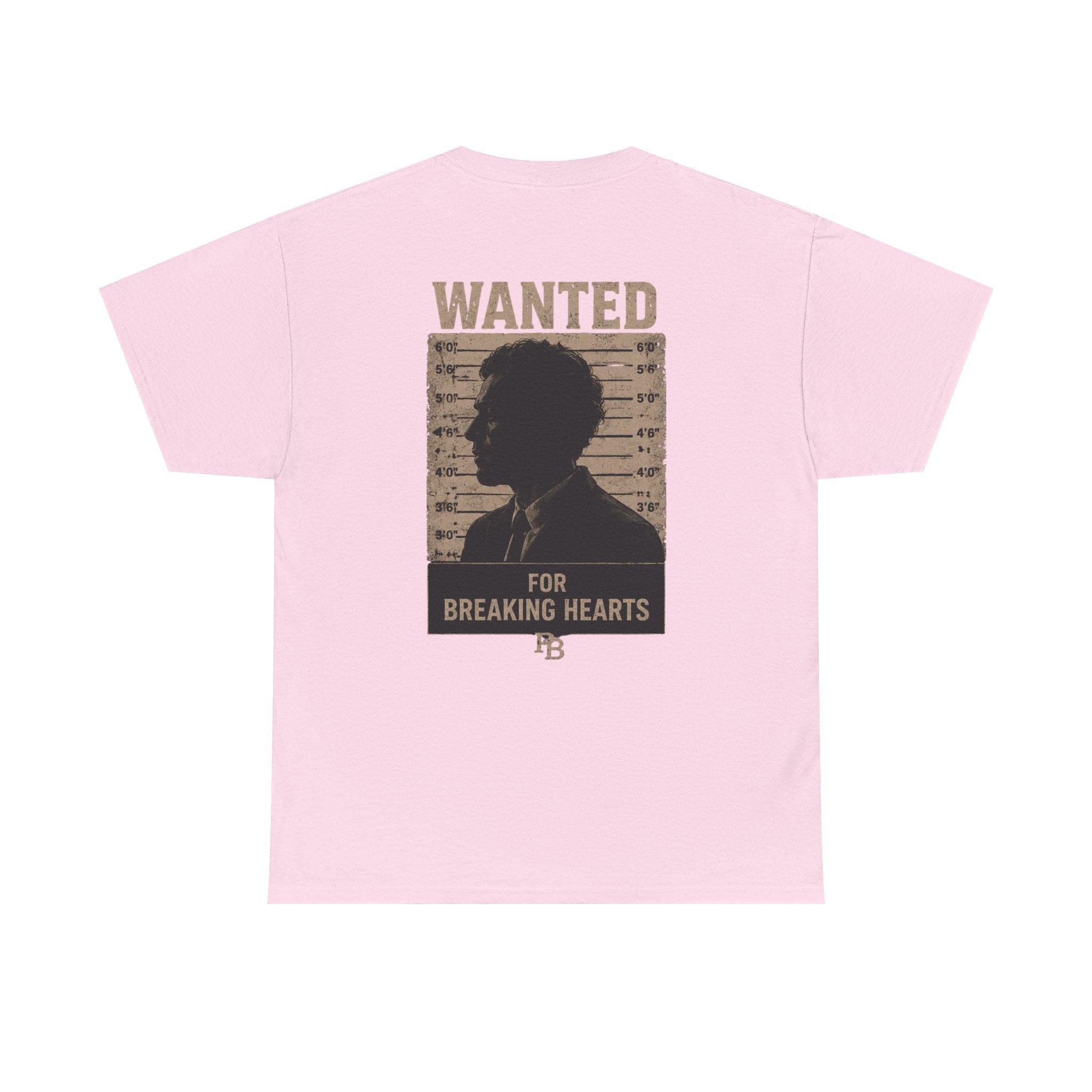 Wanted For Breaking Hearts Tee — Vintage Mugshot Graphic T‑Shirt