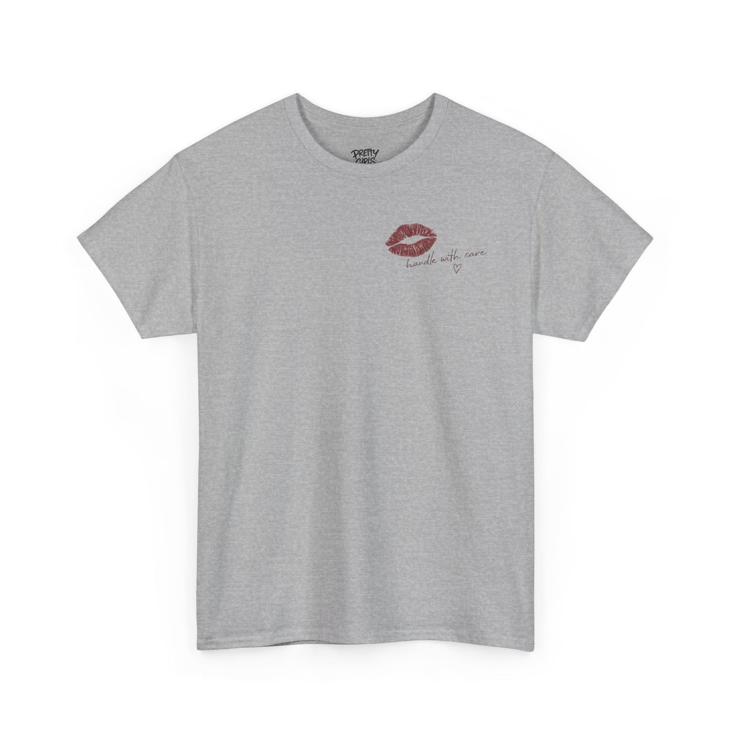 Kiss Me Tee — Romantic Lip Print Graphic T-Shirt