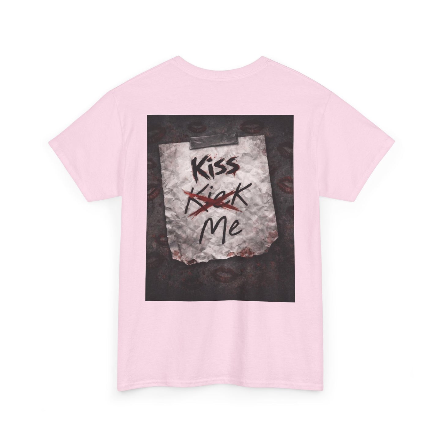 T-Shirt — 'Kiss Me' Grunge Note Graphic Tee