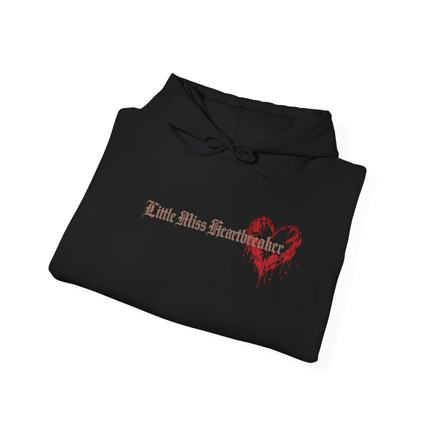Heart Drip Hoodie – "Little Miss Heart" Distressed Heart Graphic Pullover
