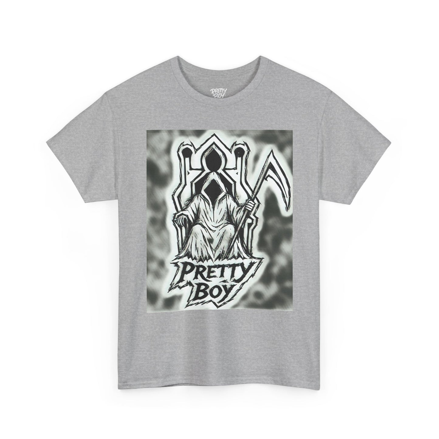 Pretty Boy Grim Reaper Tee — Gothic Streetwear Graphic T-Shirt