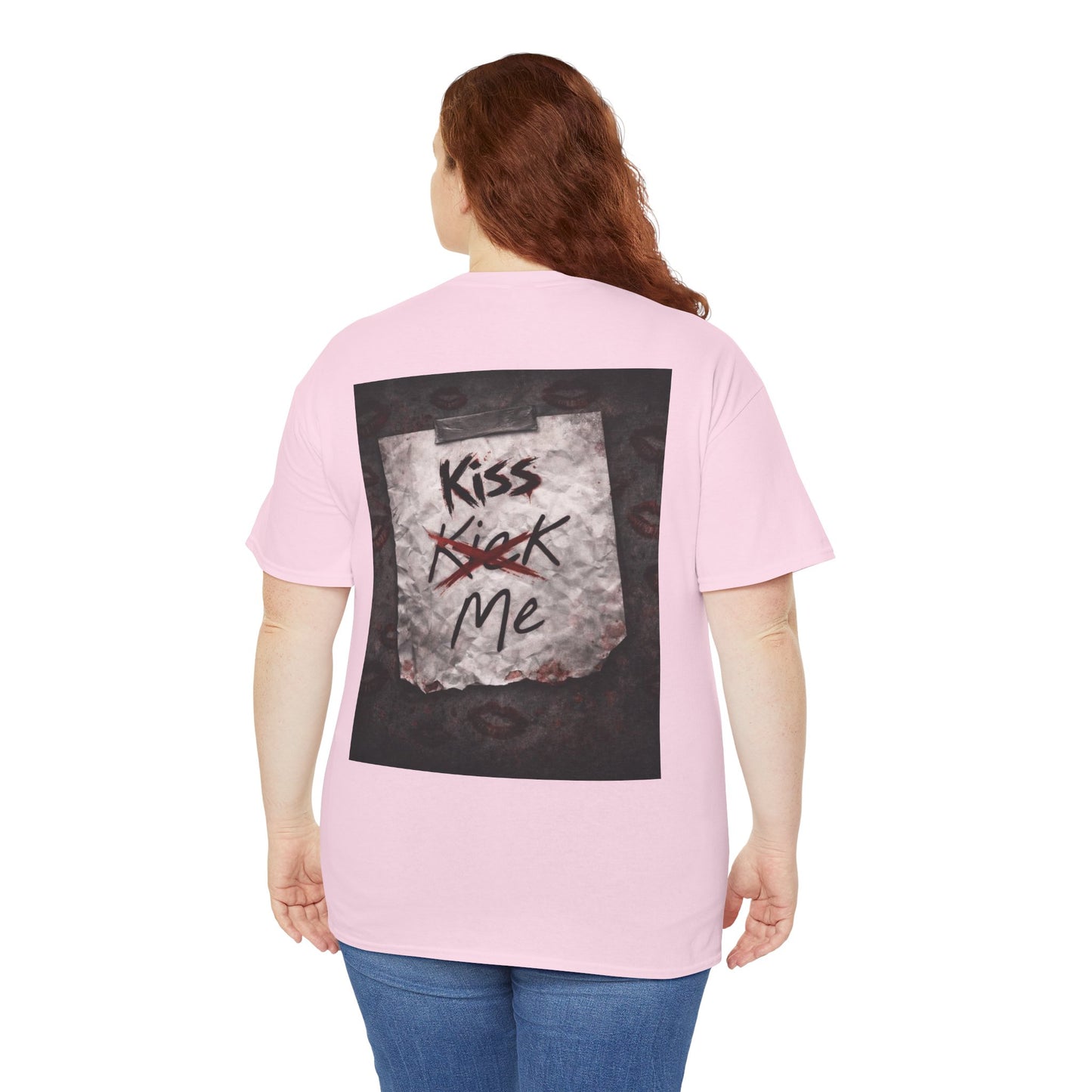 T-Shirt — 'Kiss Me' Grunge Note Graphic Tee