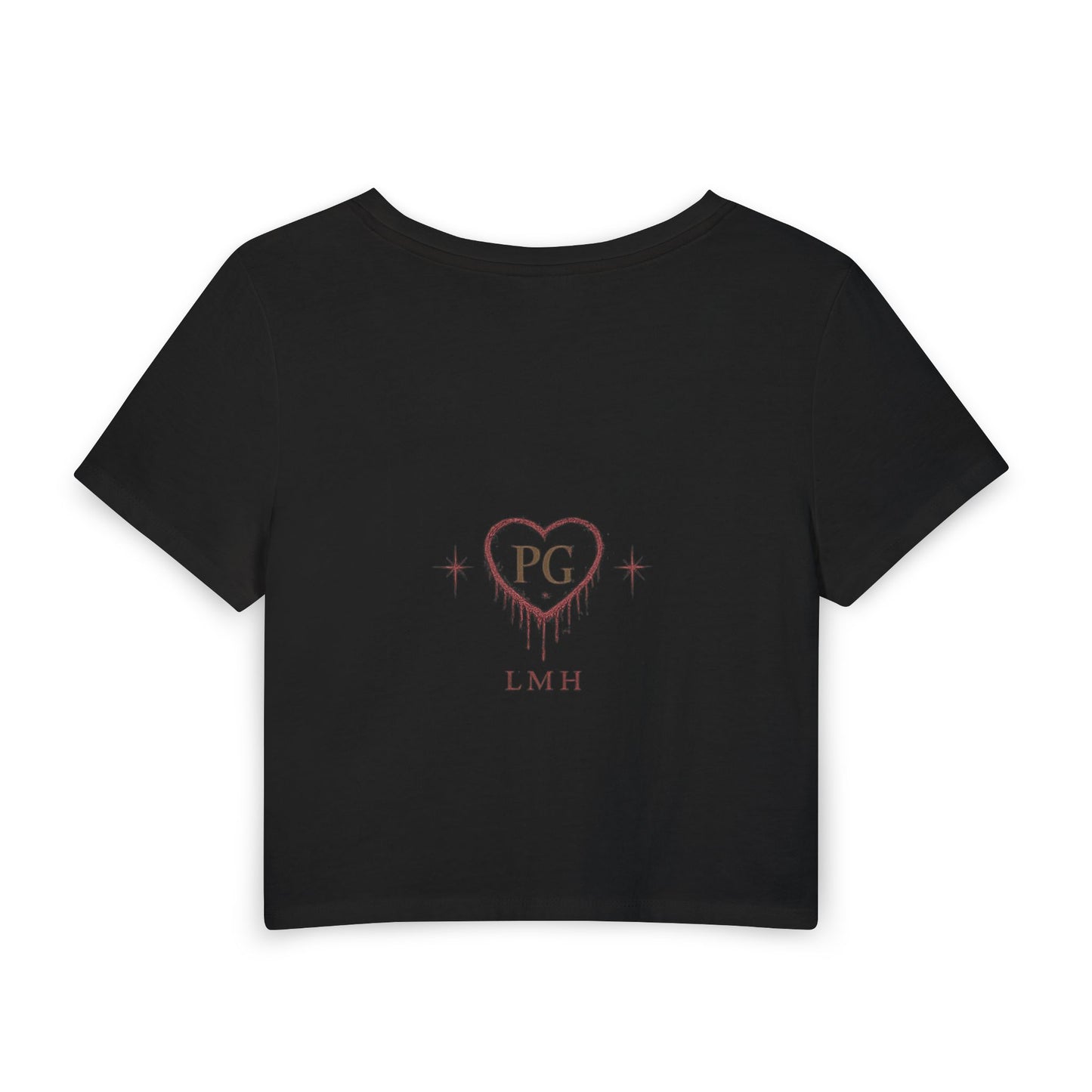 Little Miss Heartbreaker Women's Baby Tee — Vintage Angel Heart Graphic Crop Top
