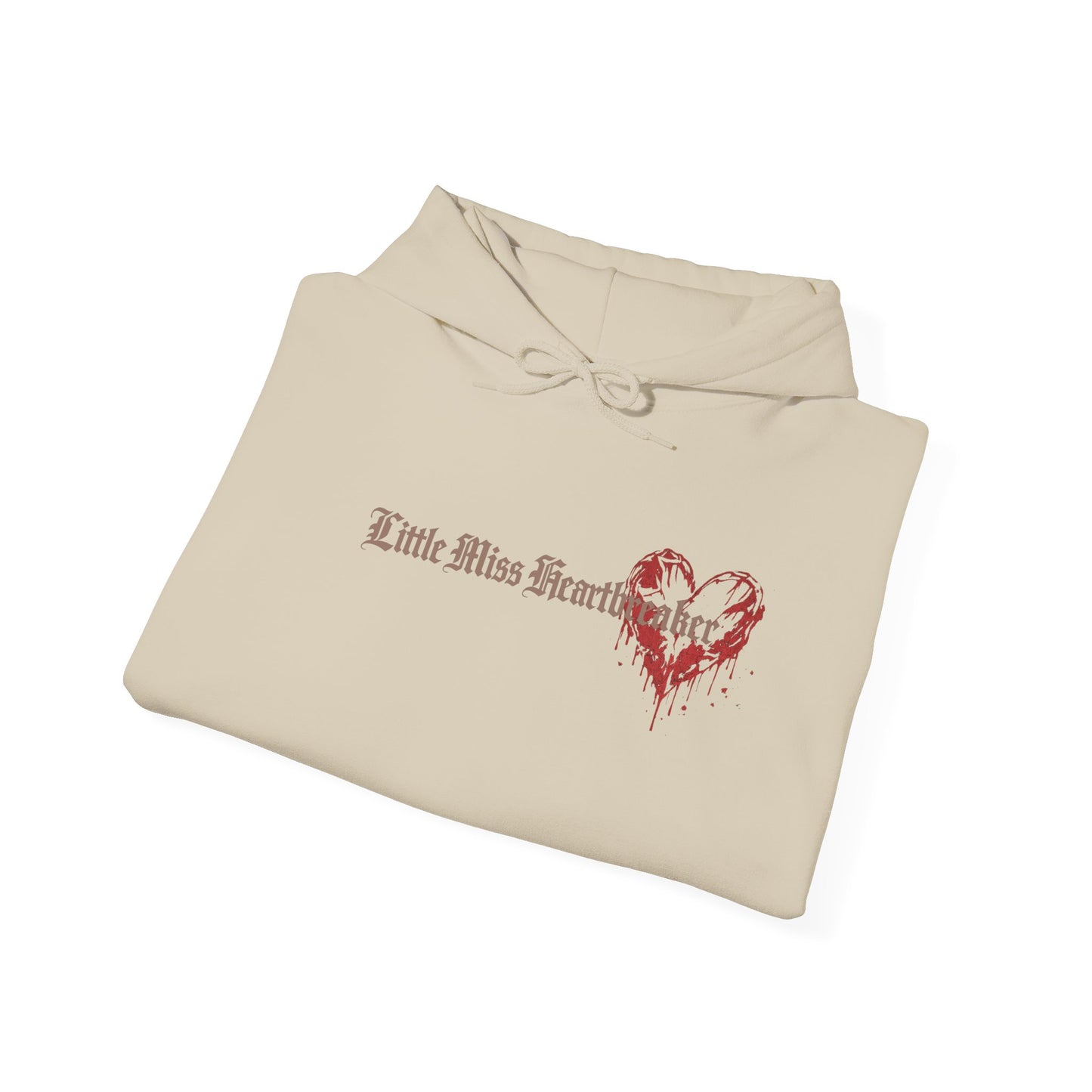 Heart Drip Hoodie – "Little Miss Heart" Distressed Heart Graphic Pullover