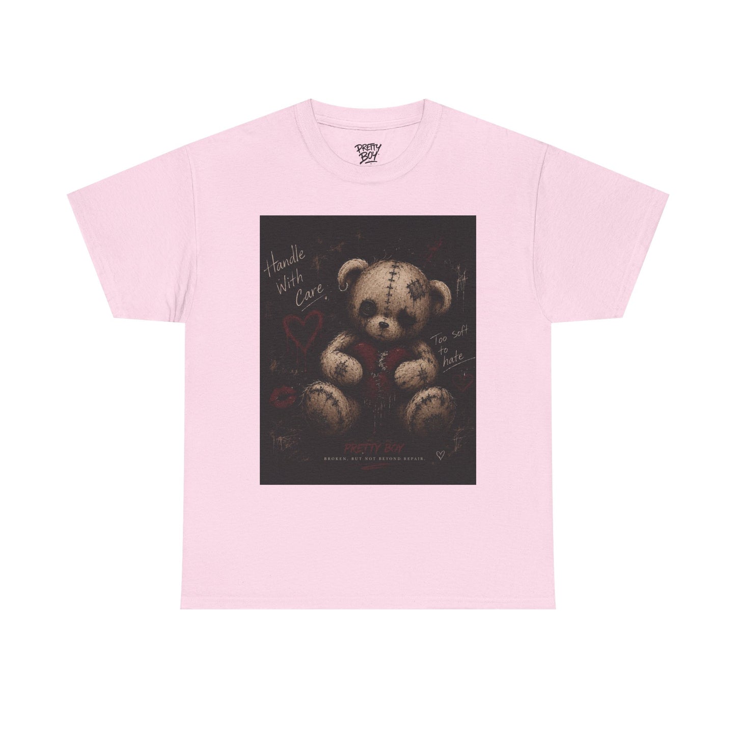 T-Shirt — Gothic Teddy Bear “Pretty Things Break Quietly” Graphic Tee