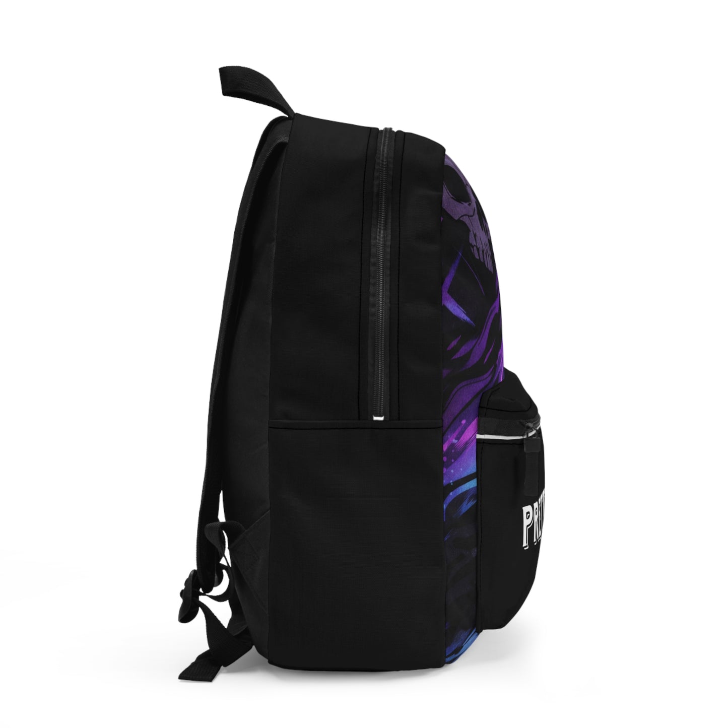 Pretty Boy Skull Backpack — Purple Gothic Aesthetic School Bag
