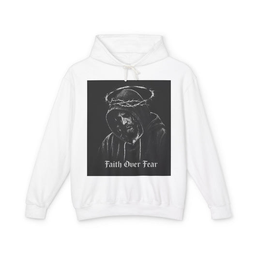 Faith Over Fear Hoodie — 'Pretty Boy' Gothic Graphic Hooded Sweatshirt