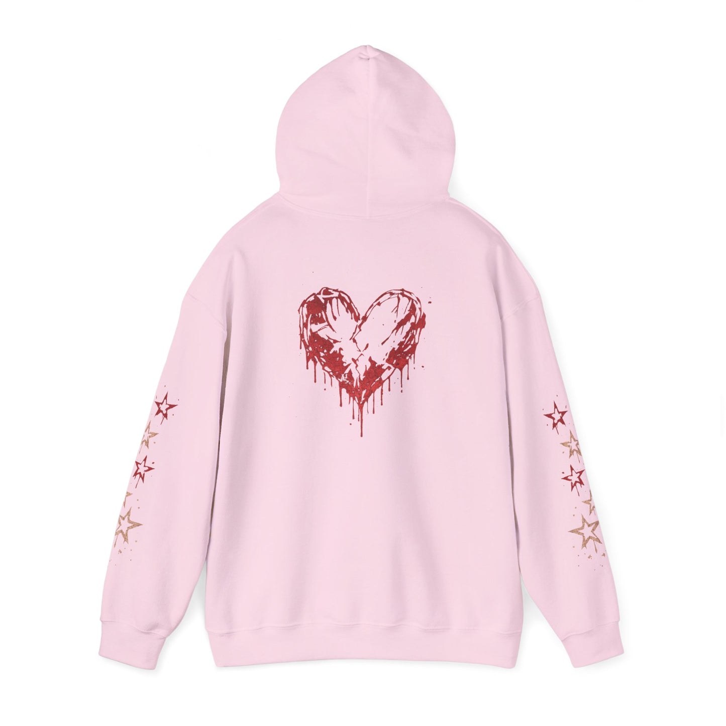 Heart Drip Hoodie – "Little Miss Heart" Distressed Heart Graphic Pullover