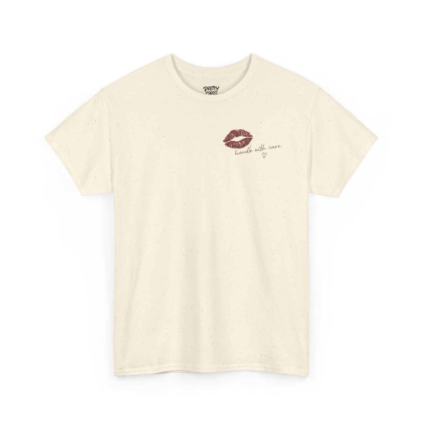Kiss Me Tee — Romantic Lip Print Graphic T-Shirt