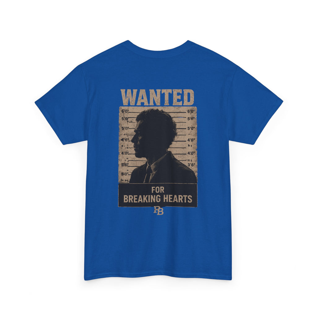 Wanted For Breaking Hearts Tee — Vintage Mugshot Graphic T‑Shirt