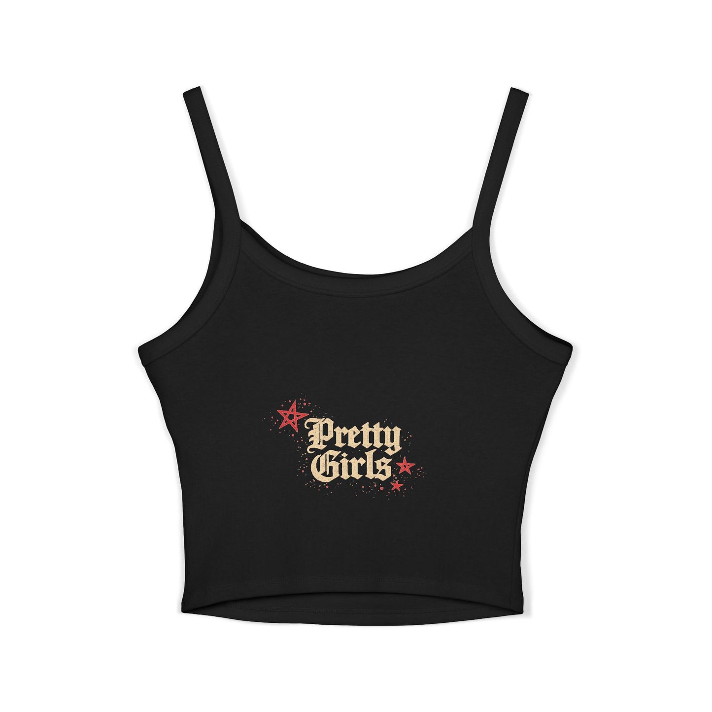 Heartbreaker Spaghetti Strap Tank Top — "PG" Distressed Star Graphic
