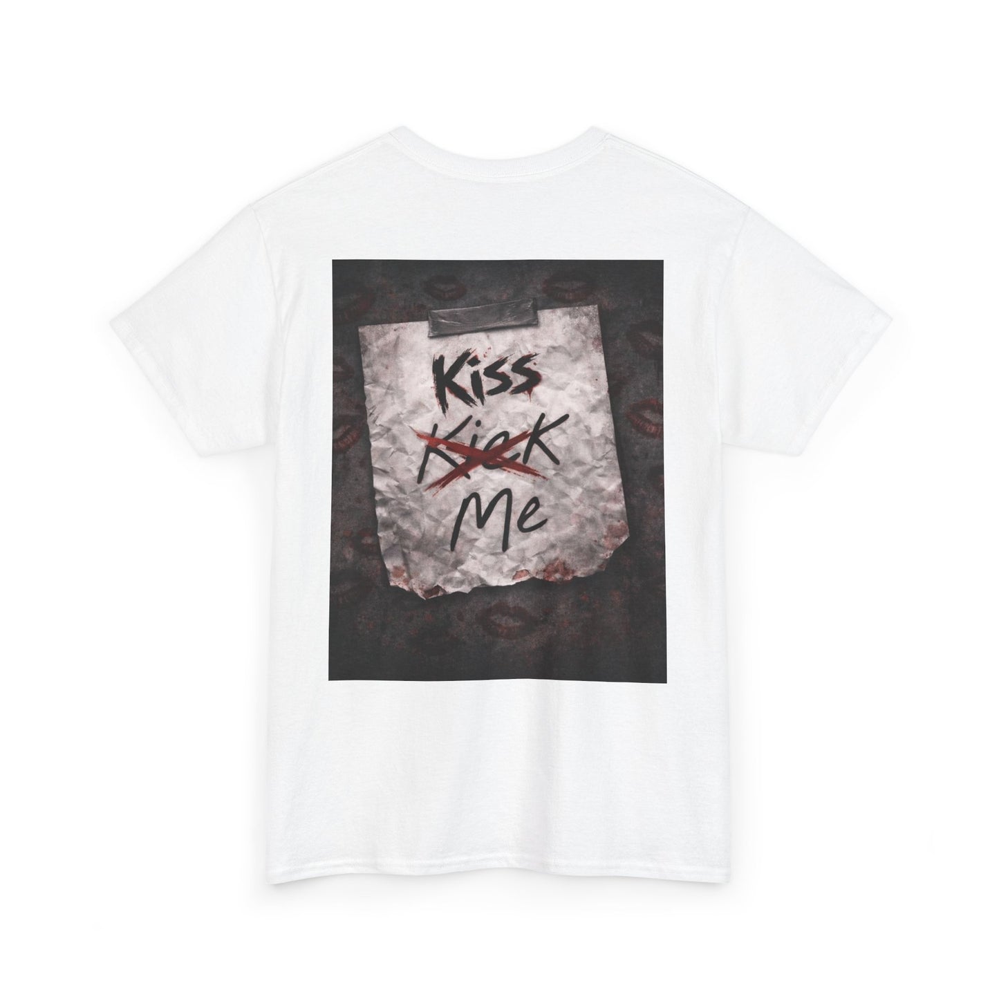 T-Shirt — 'Kiss Me' Grunge Note Graphic Tee