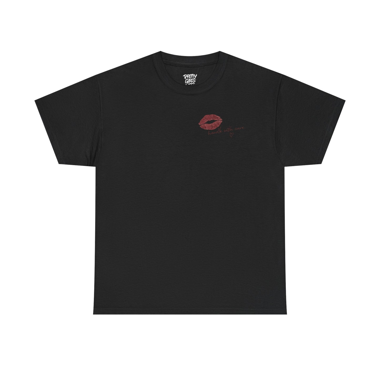 Kiss Me Tee — Romantic Lip Print Graphic T-Shirt
