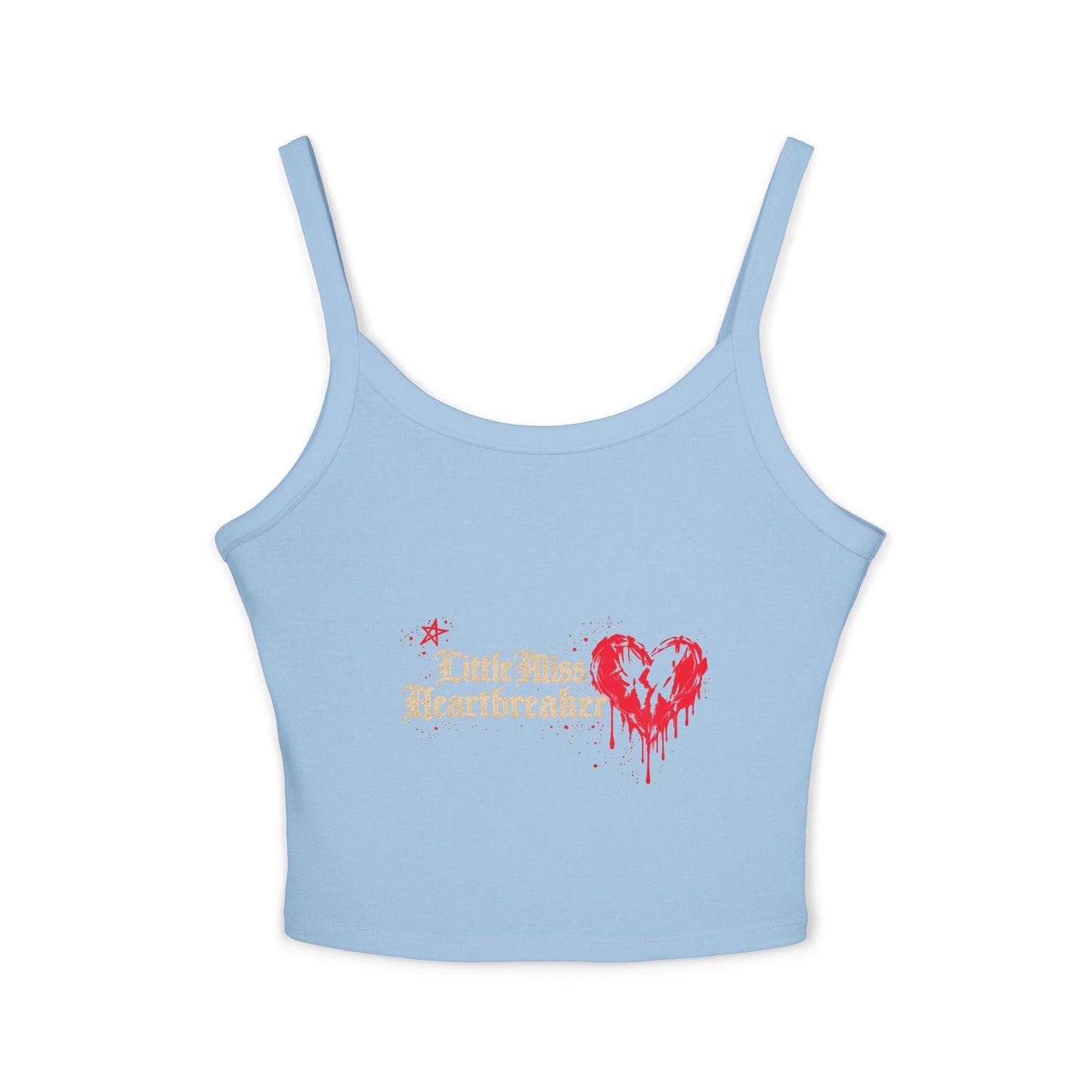 Heartbreaker Spaghetti Strap Tank Top — "PG" Distressed Star Graphic