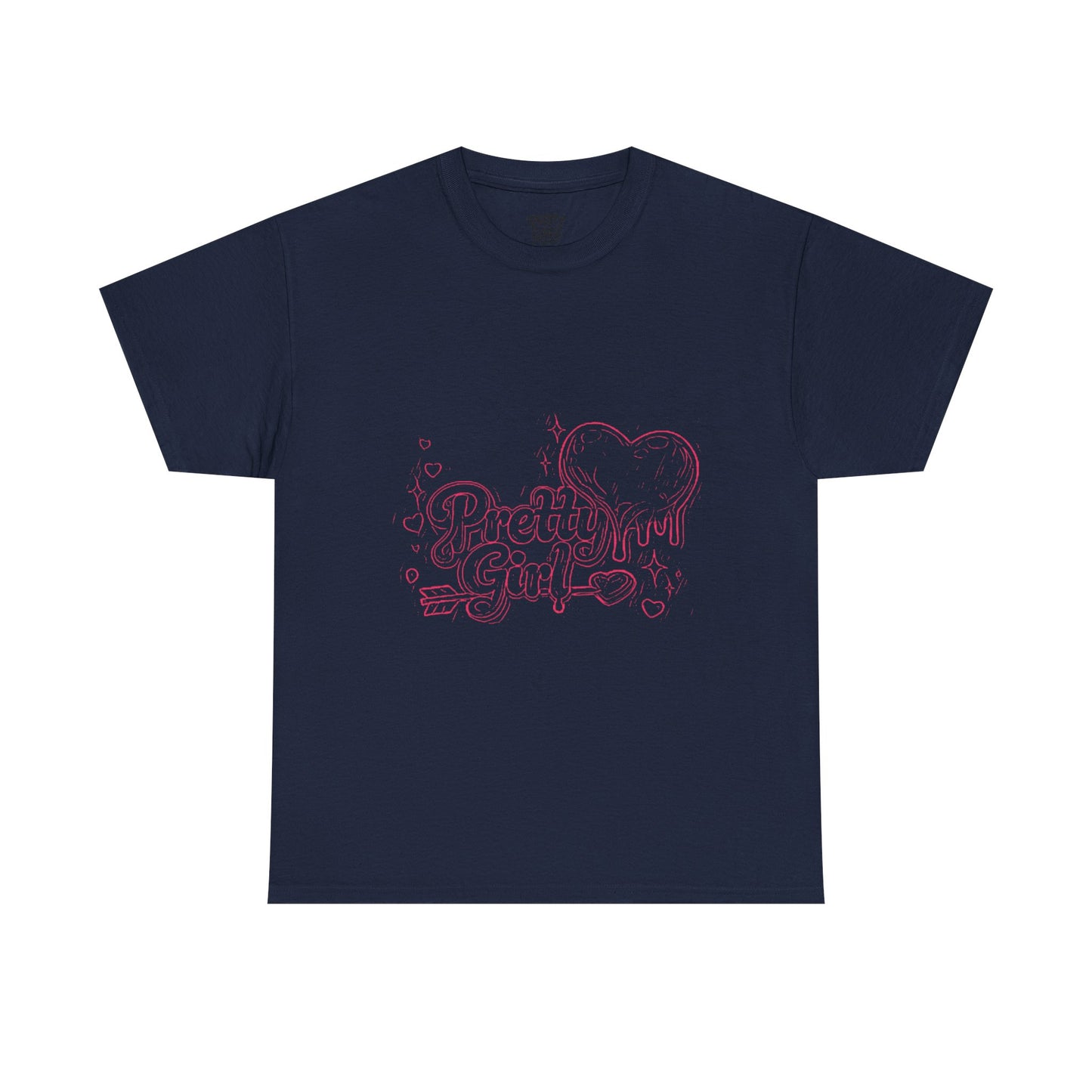 Pretty Girl Graphic Tee — Cute Pink Heart Aesthetic T-Shirt