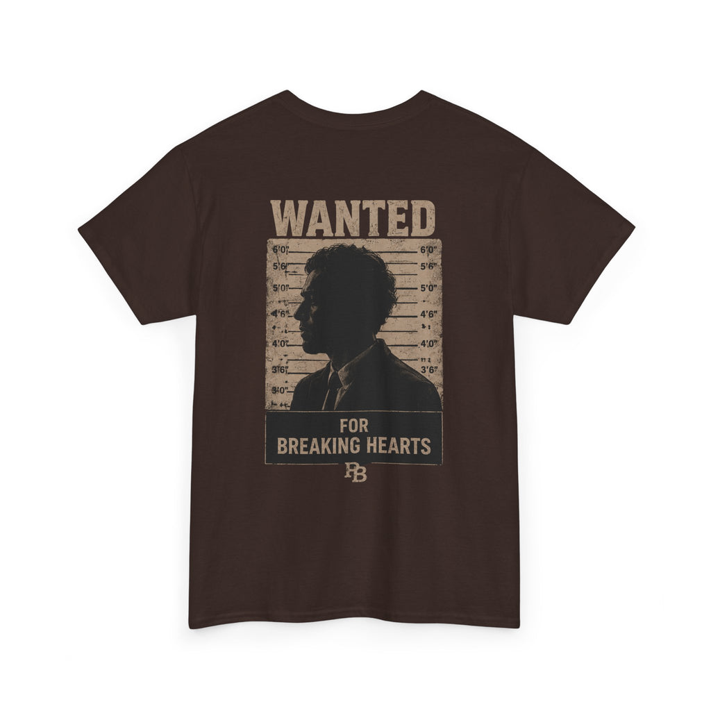 Wanted For Breaking Hearts Tee — Vintage Mugshot Graphic T‑Shirt