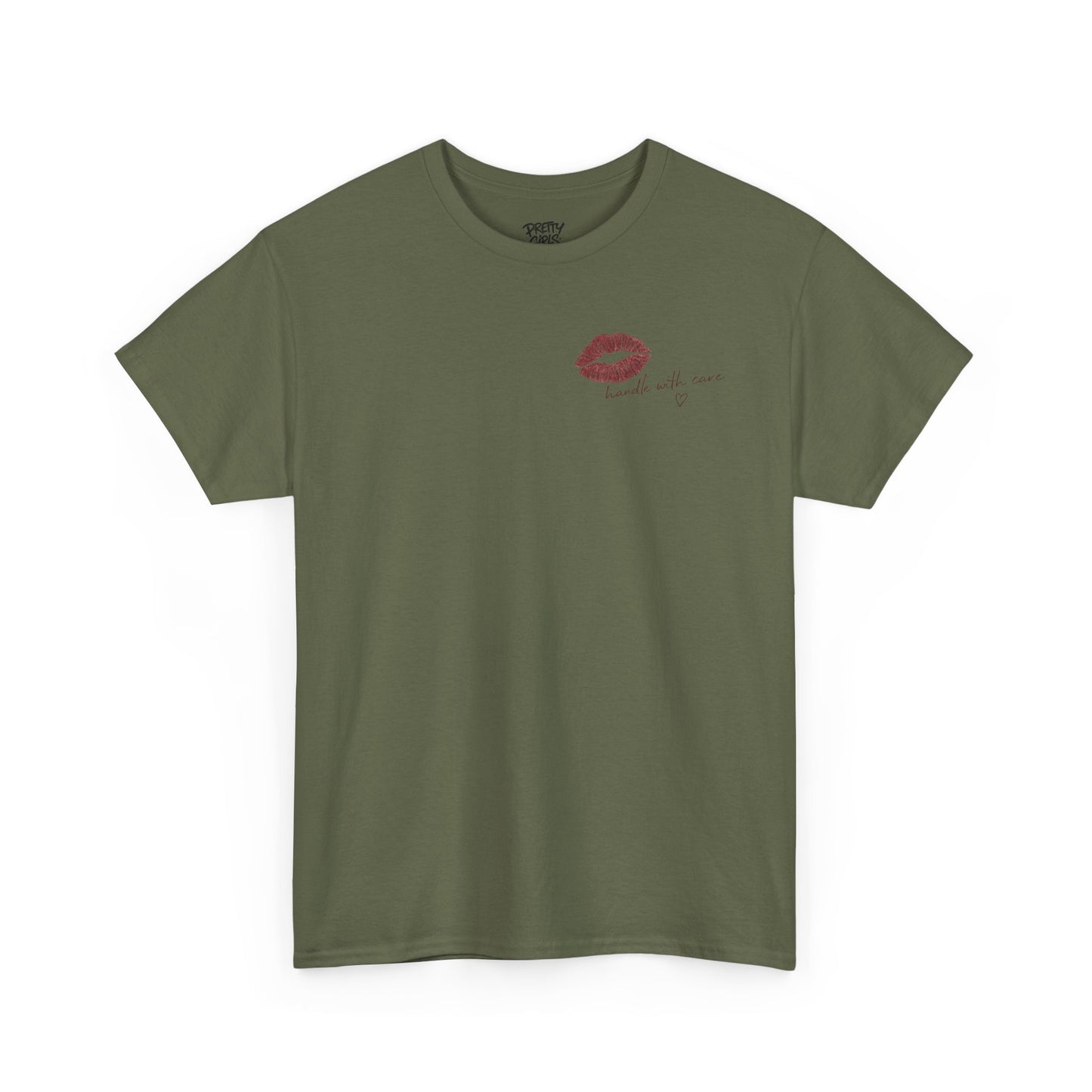 Kiss Me Tee — Romantic Lip Print Graphic T-Shirt
