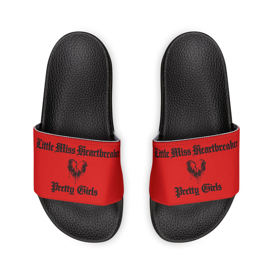 Women's Removable-Strap Slide Sandals — Red Adjustable Pool & Beach Slides