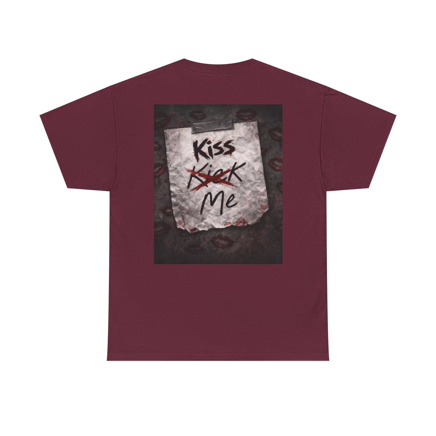 T-Shirt — 'Kiss Me' Grunge Note Graphic Tee