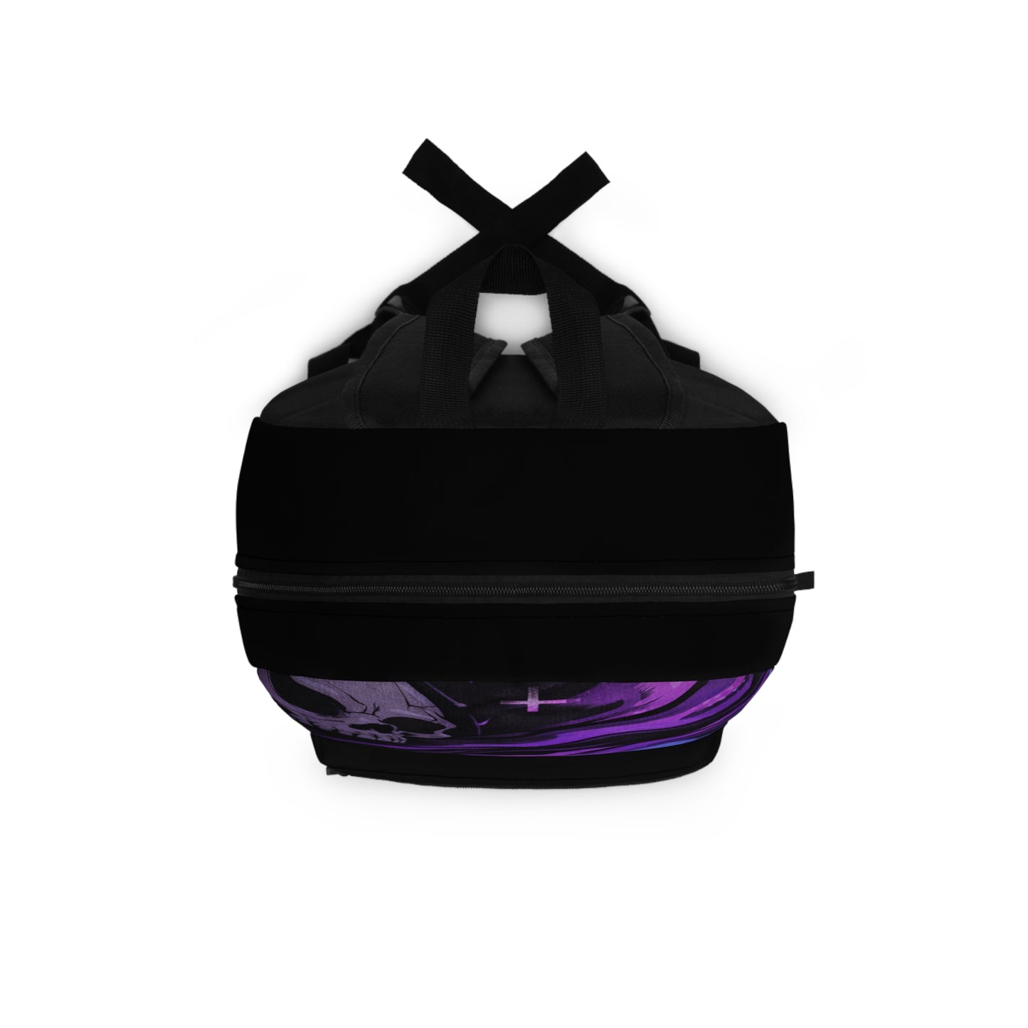 Pretty Boy Skull Backpack — Purple Gothic Aesthetic School Bag