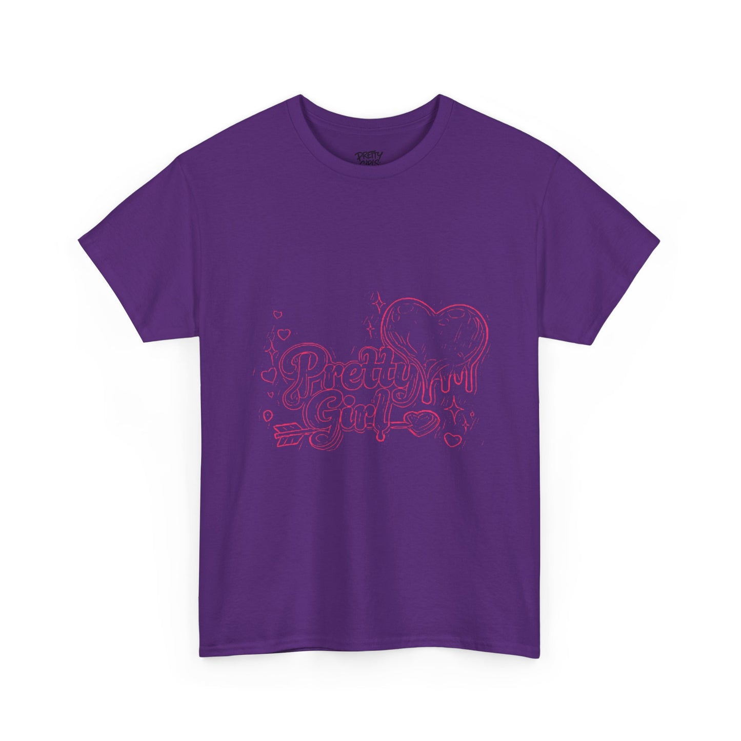 Pretty Girl Graphic Tee — Cute Pink Heart Aesthetic T-Shirt