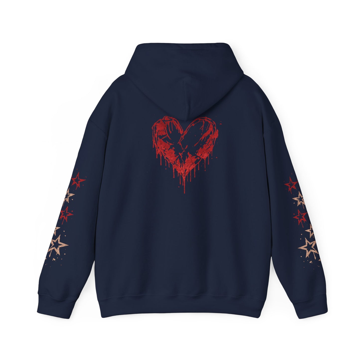 Heart Drip Hoodie – "Little Miss Heart" Distressed Heart Graphic Pullover