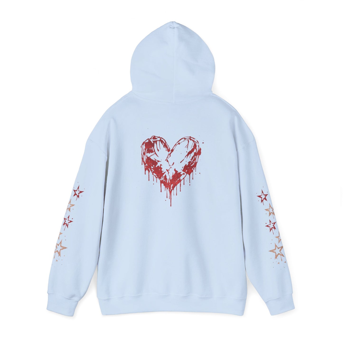 Heart Drip Hoodie – "Little Miss Heart" Distressed Heart Graphic Pullover
