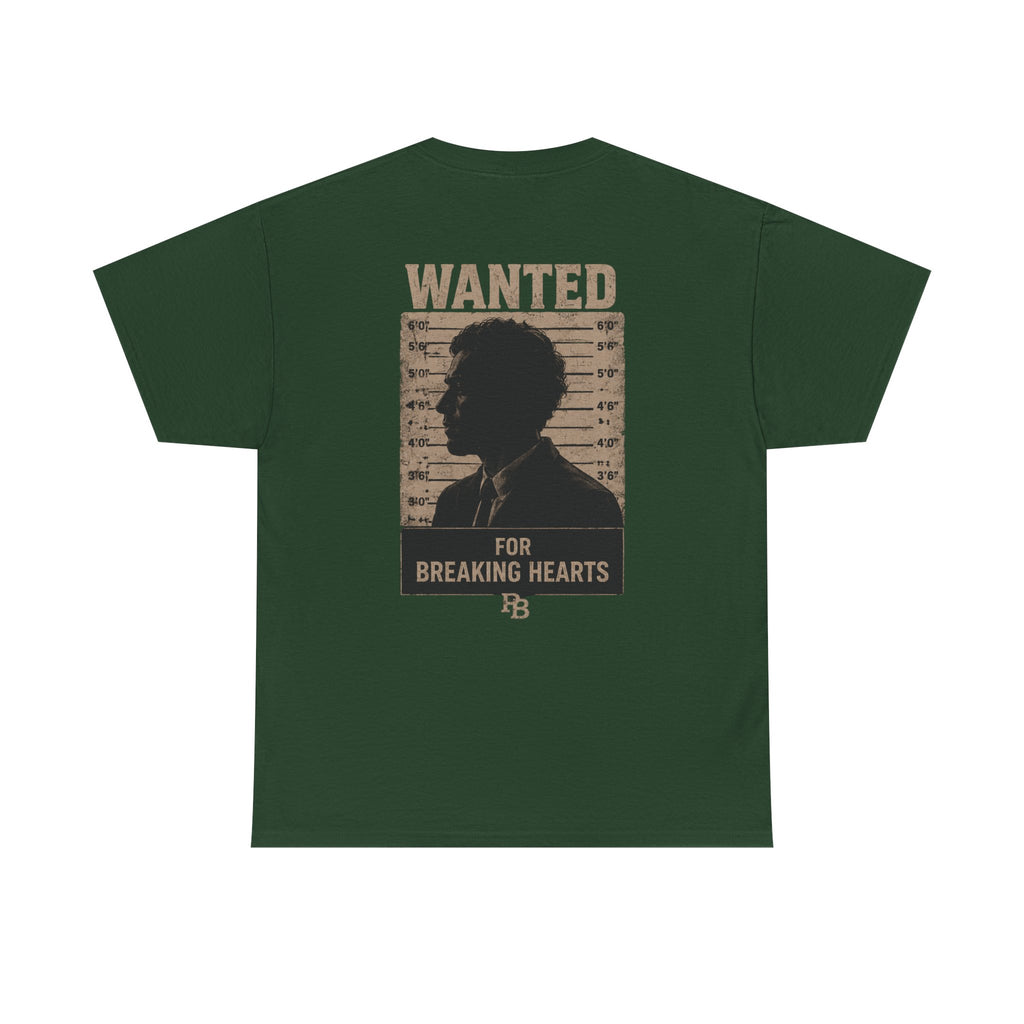 Wanted For Breaking Hearts Tee — Vintage Mugshot Graphic T‑Shirt