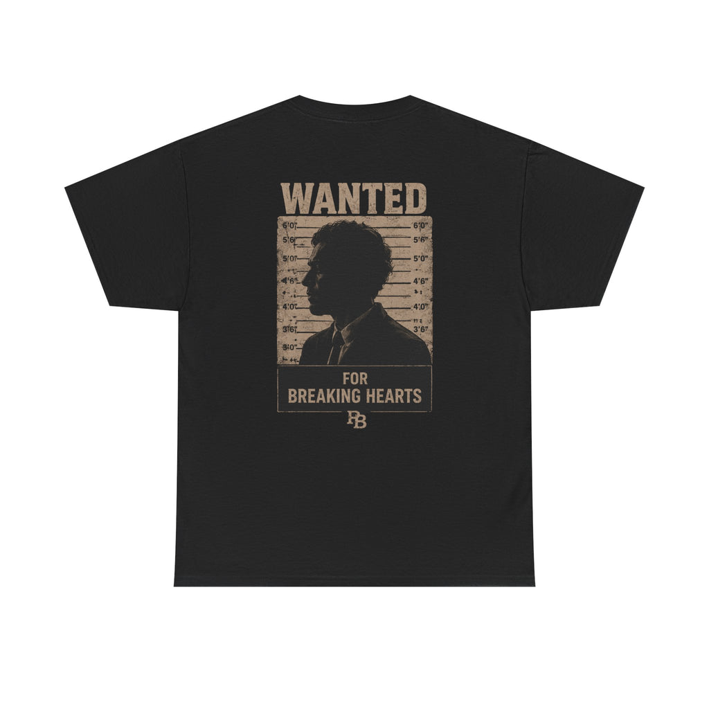 Wanted For Breaking Hearts Tee — Vintage Mugshot Graphic T‑Shirt